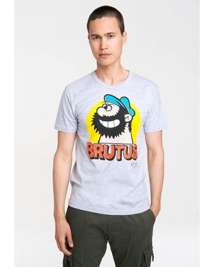 Logoshirt T-Shirt Brutus mit hochwertigem Siebdruck - Grau
