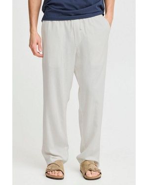 Solid Leinenhose Sdalann Lässige Stoffhose - Natur