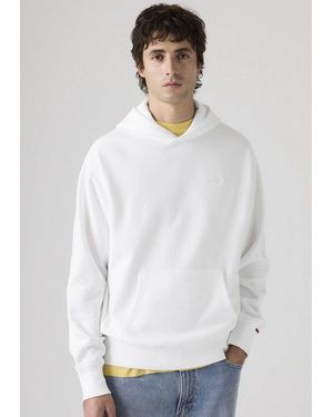 Levi's Hoodie The Authentic Hoodie Mit Kleiner Ton-In-Ton Logostickerei Auf Der Brust - Weiß
