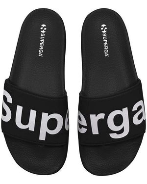 Superga 1908 Slides Polysoft Badesandale Badelatschen - Schwarz