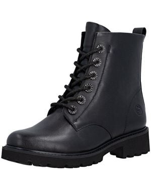 Remonte Schnürstiefelette Schnürboots, Blockabsatz, Profilsohle, Mit Lite'N Soft-Ausstattung - Schwarz
