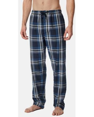 Schiesser Schlafhose Mix & Relax (1-Tlg) Schlafanzug Hose - Blau