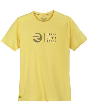 Redfield Rundhalsshirt Übergrößen T-Shirt URBAN DPTMT gelb