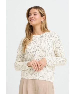 Fransa Strickpullover Langarm Frmalen - Weiß