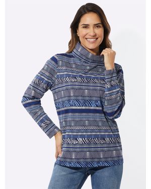 Sieh an! T-Shirt Rollkragenshirt - Blau