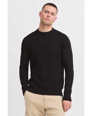 INDICODE Strickpullover Idricardo Strickpulli Aus Grobstrick - Schwarz