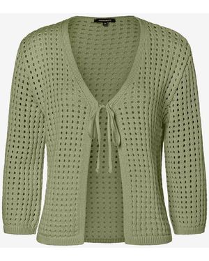 MORE&MORE &MORE Strickjacke Ajour Cardigan - Grün