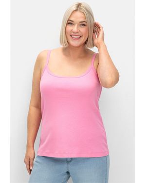 Sheego Shirttop Spaghettitop - Pink