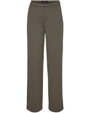 Vero Moda Bundfaltenhose (1-tlg) Plain/ohne Details - Grau