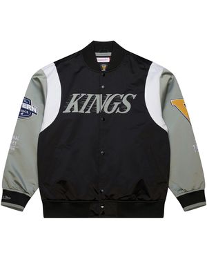 Mitchell & Ness Collegejacke Heavyweight Satin Jacket NHL Los Angeles Kings - Schwarz