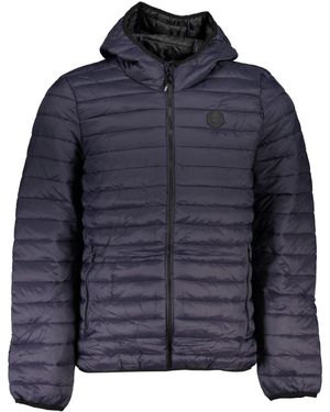 Gianmarco Venturi Outdoorjacke Leichte jacke Blau mit Kapuze und Reißverschluss