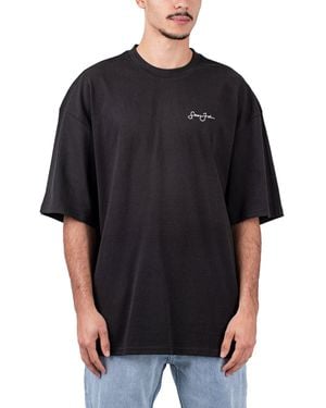 Sean John T-Shirt Script Logo Retro Car Backprint - Schwarz