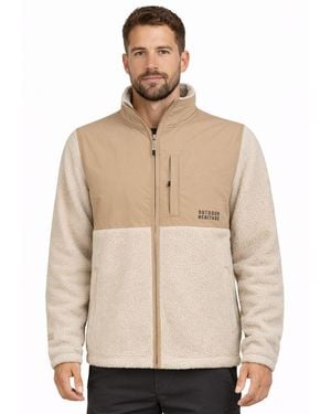 Sublevel Fleecejacke mit Teddyfleece Fleece Jacke Outdoor Freizeit - Natur