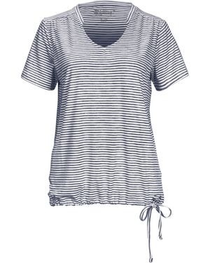 Killtec T-Shirt WMN TSHRT F Gestreiftes, schnelltrocknendes Funktionsshirt mit verstellbarem Saum - Grau