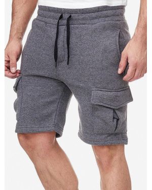 Tazzio Sweatshorts 18605 moderne & zeitlose kurze Cargo Hose - Grau