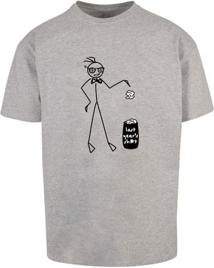 Merchcode T-Shirt Last Year Heavy Oversize Tee (1-tlg) - Grau