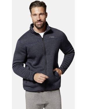 HERO by John Medoox Sweatjacke Sherpajacke Trend fleece Straight Fit Casual Sherpa - Blau