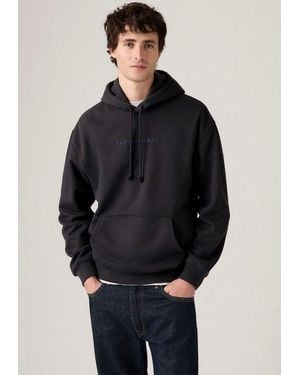 Levi's Hoodie Mit Logo Schriftzug - Blau