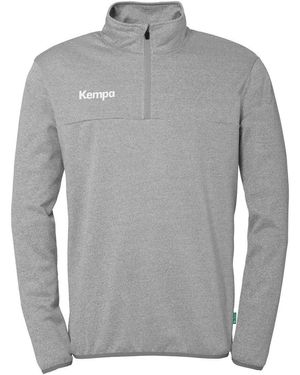 Kempa Sweatshirt 1/4 Zip Top weiß/aqua - Grau