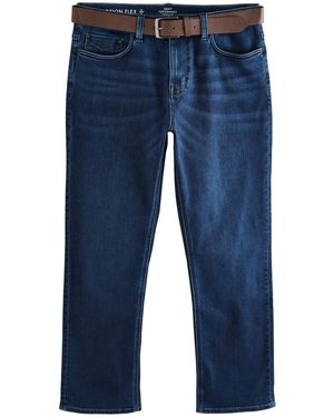 Next Straight Fit Motionflex- Jeans mit Gürtel (2-tlg) - Blau