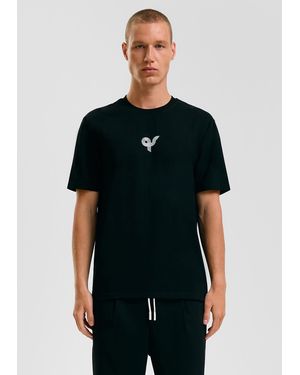 QS Kurzarmshirt - Schwarz