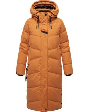 Navahoo Steppmantel Kuschelmausi Moderner Wintermantel mit großer Kapuze - Braun