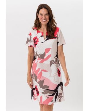 Tuzzi Jerseykleid mit floraler Eleganz - Weiß