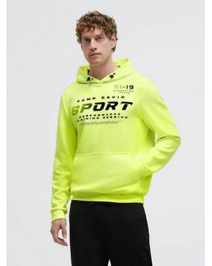 Camp David Kapuzensweatshirt Mit Verstellbarem Gummizug An Der Kapuze - Grün