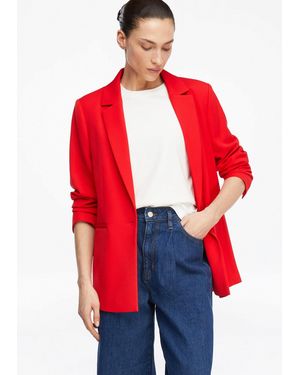 Comma, Jackenblazer Indoor- Twill-Blazer im Relaxed Fit - Rot