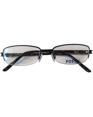 Fossil Brillengestell Korrektionsfassung Brille Metall Schwarz 51/17/135