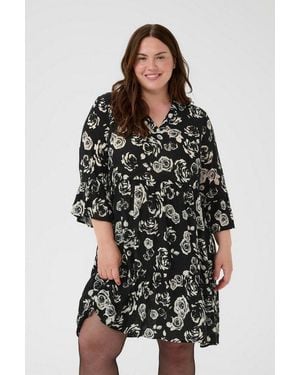 Kaffe Blusenkleid Kleid Kcedina Große Größen - Schwarz