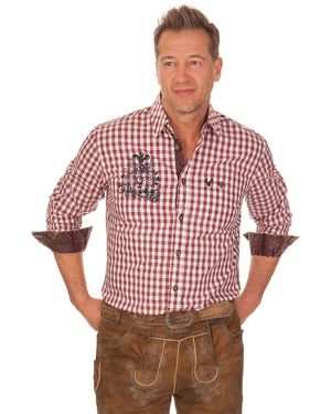 KRÜGER BUAM Trachtenhemd - Rot