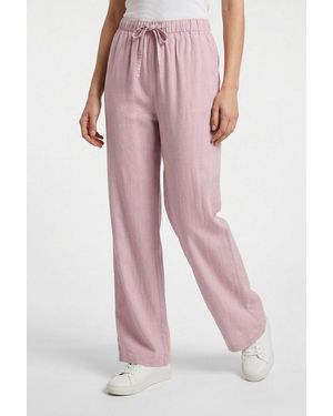 ONLY Schlupfhose Onlgoa Mw Linen Bl Pull-Up Pant Cc Pnt Mit Leinen - Pink