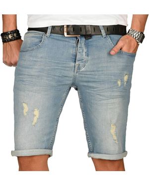 Alessandro Salvarini Shorts ASCanluca Stretch mit Elasthan - Blau