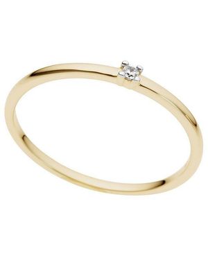 Firetti Solitärring Schmuck Geschenk 333 Damenring Verlobungsring Goldring Solitär, Mit Brillant - Weiß