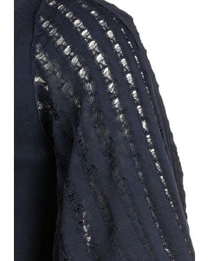 BOSS Jerseykleid Famure Mit Spitzenmuster (1-Tlg) - Blau