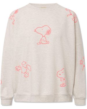 Codello Sweatshirt Sweater mit Allover-Print - Weiß