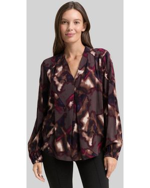 Tom Tailor Langarmbluse Blusen & Shirts Bluse Mit Muster - Braun