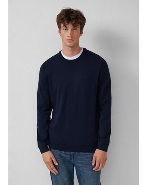 S.oliver Longpullover Strickpullover 2-Er Pack Strickpullover - Blau
