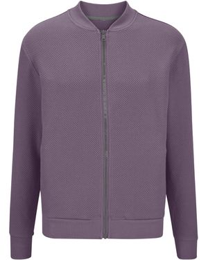 John Devin Sweatjacke aus Struktur-Qualität - Lila