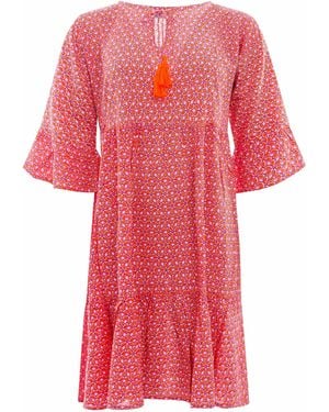 Zwillingsherz Sommerkleid vorm zum Binden - Rot