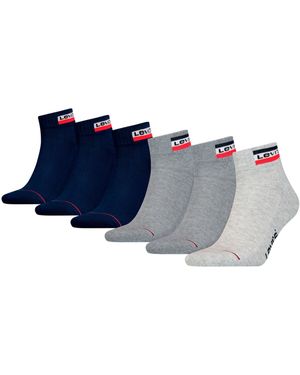 Levi's Kurzsocken (Packung, 6-Paar) mit breitem Logobund - Blau