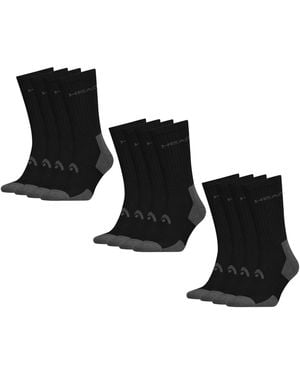 Head Crew-Tennissocken (6-Paar) mit Logo - Schwarz