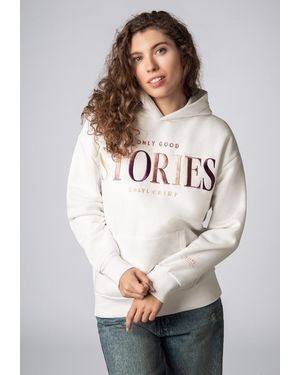 Sublevel Hoodie Kapuzenpullover bestickt Sweater - Grau