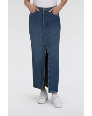 M·a·c Maxirock MAXI SKIRT im Five-Pocket Style - Blau