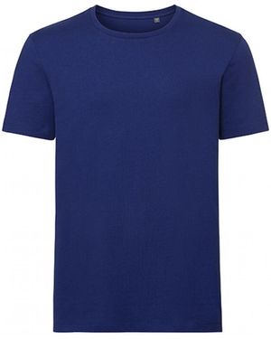 Russell Rundhalsshirt Authentic Tee Pure Organic, Single Jersey - Blau
