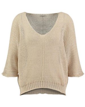 Key Largo V-Ausschnitt-Pullover Wkn Fresh V-Neck - Natur
