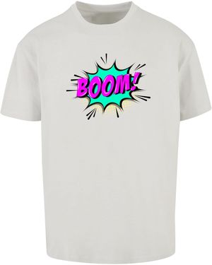 Merchcode T-Shirt BOOM Comic Heavy Oversized Tee (1-tlg) - Grau