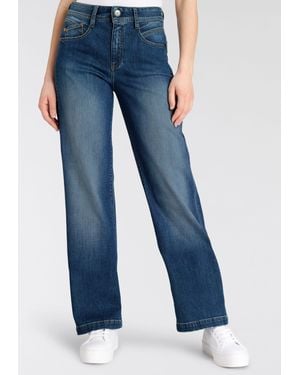 Herrlicher Weite Jeans Gila Sailor Long Organic Waschung - Blau