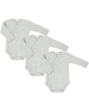 Makoma Langarmwickelbody Baby Body Wickelbody für - Weiß